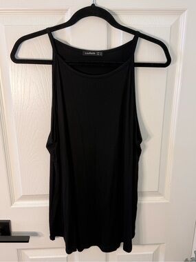 Lou & Keith High Neck Black Tank Top
